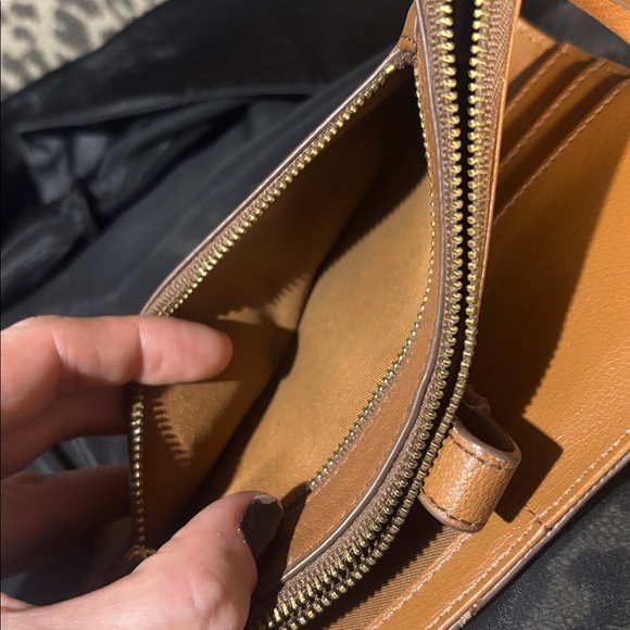 Fossil Fiona wallet camel brown envelope style multi compartment women’s wallet - Picture 8 of 14